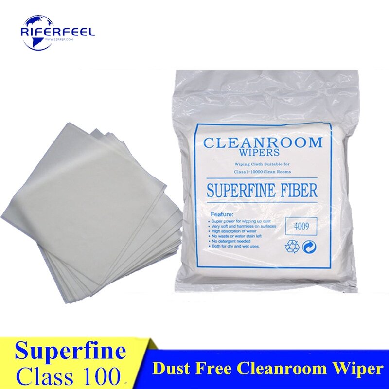 ESD Lint Free Ultrafine Cloth Cleanroom Wiper 9"X9" Full Superfine Dust Free Wipe For LCD Screen Precision Instruments Cleaning