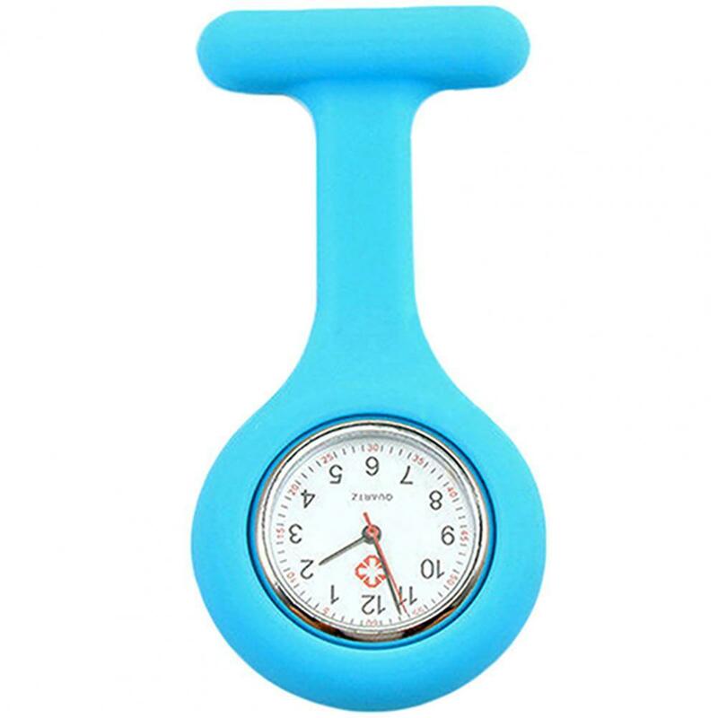 Reloj de bolsillo de silicona con Clip para enfermera, reloj de bolsillo médico, Pin, reloj colgante, decoración de broche, relojes de cuarzo