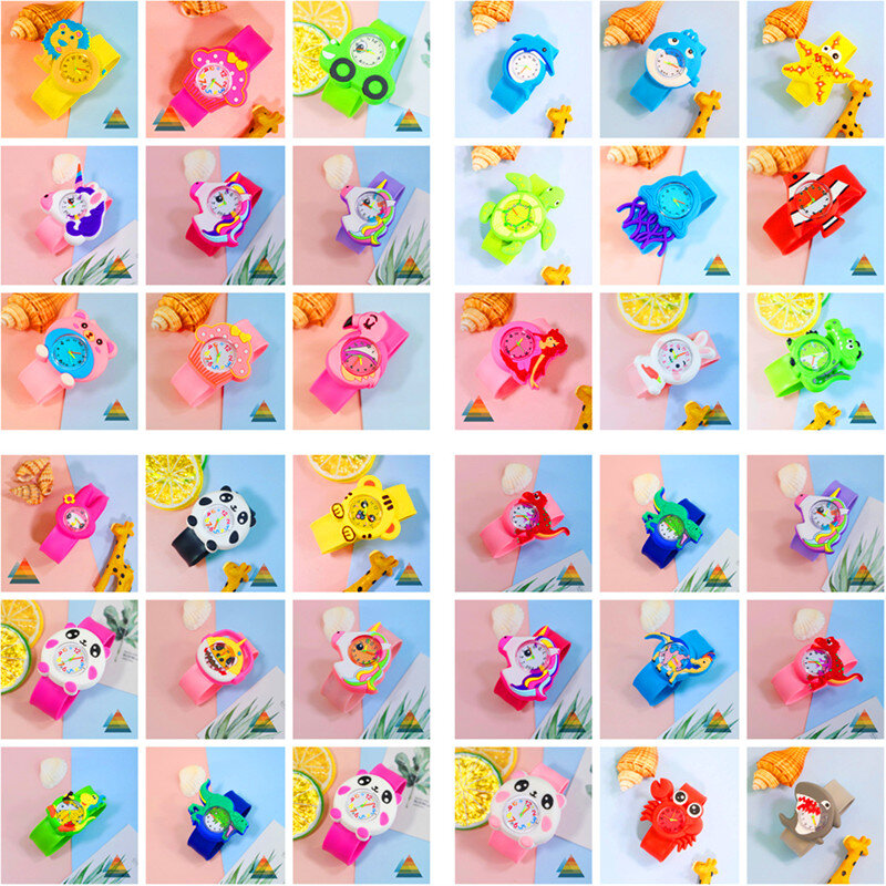 49 tipos de brinquedo 3d história pônei dinossauro relógio de quartzo das crianças para meninos festa de aniversário presente relógio tempo do bebê relógio meninas
