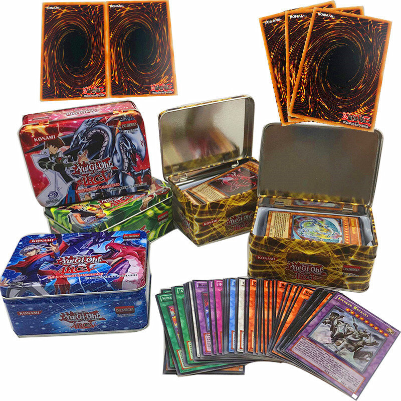 41PCS Iron box No repetition with flash yugioh card English card  Muto FULL Edition Collection Card Kids Toy Gift