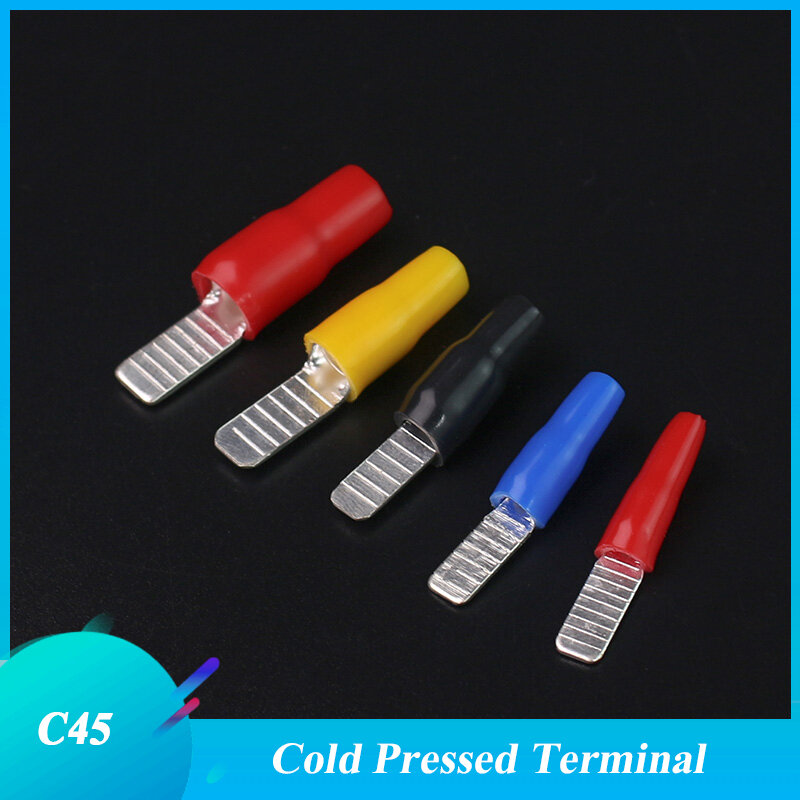 C45 insert DZ47 Air Open Type Cold Pressed Terminal Breaker Pin Copper Welding Piece 1.5-50mm² Cable Terminal Bare Terminals