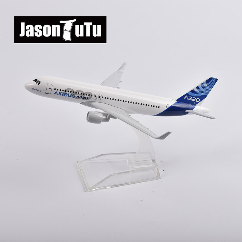 JASON TUTU-modelo de avión Airbus A320 Original, 16cm, Metal fundido a presión, escala 1/400, envío directo de fábrica