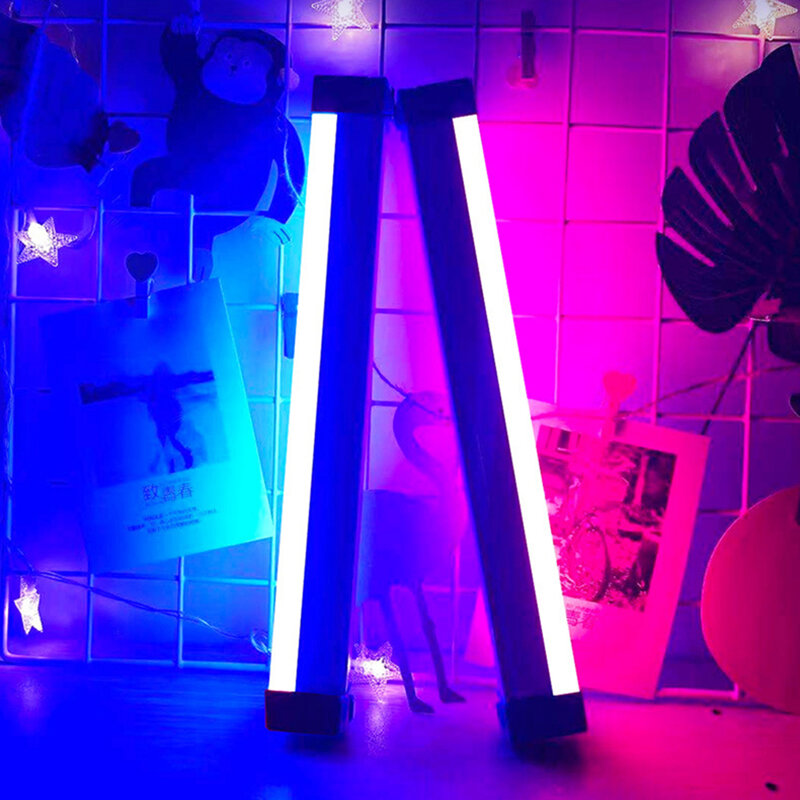 Lampu Genggam LED Isi Ulang Lampu Stik Fotografi Lampu Selfie Atmosfer Warna-warni Lampu Flash Tabung Lampu Kilat Stik Dekorasi Ruangan