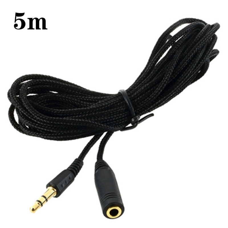 3.5mm Audio Extension Cable Earphone Extension Cable for Headphone MP3/4 Computer Cellphone 5/ 3 /1.5m Ultra Long Durable