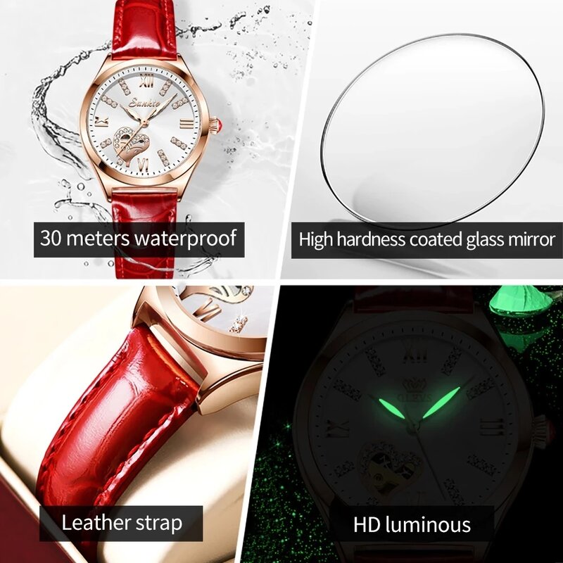 2022 Luik Merk Sunkta Vrouwen Horloges Fashion Lederen Dames Quartz Horloge Top Brand Luxe Dial Eenvoudige Rose Goud Vrouwen Horloges