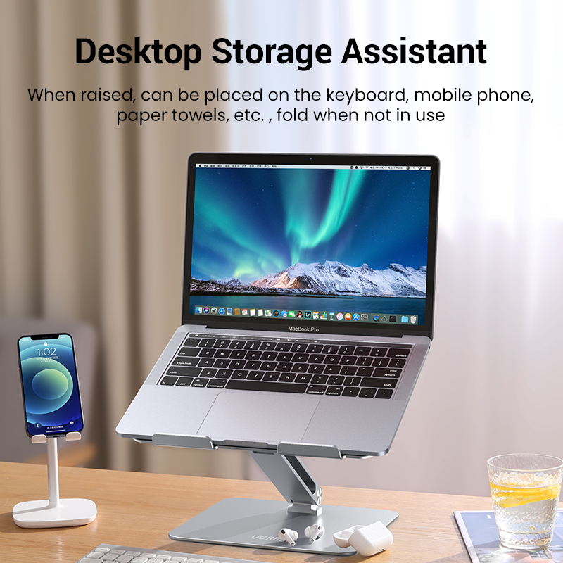 UGREEN 노트북 스탠드 홀더 PC 용 Macbook Air Pro 접이식 세로 형 노트북 스탠드 노트북 지원 Macbook Pro 태블릿 스탠드