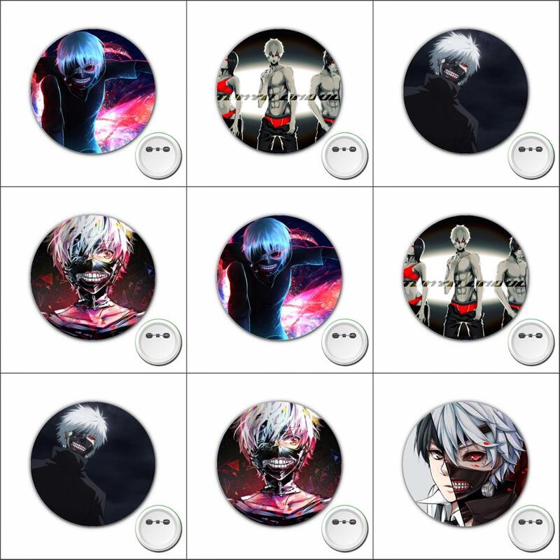 3pcs Japan anime Tokyo ghoul Cosplay Badge Cartoon Cute Brooch Pins for Backpacks bags Badges Button Clothes Accessories