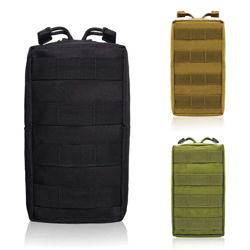 Bolsa táctica EDC Molle para exteriores, chaleco, paquete de cintura, mochila de caza, accesorio, bolsa deportiva compacta resistente al agua