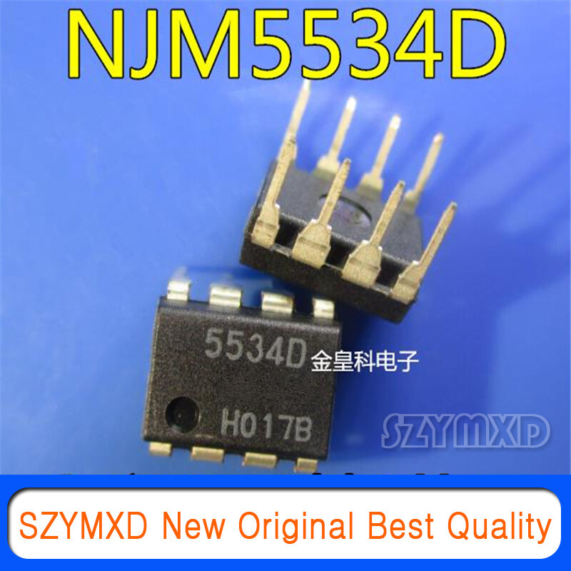 10 pçs/lote novo original njm5534d jrc5534d 5534d in-line dip-8 amplificador operacional em estoque
