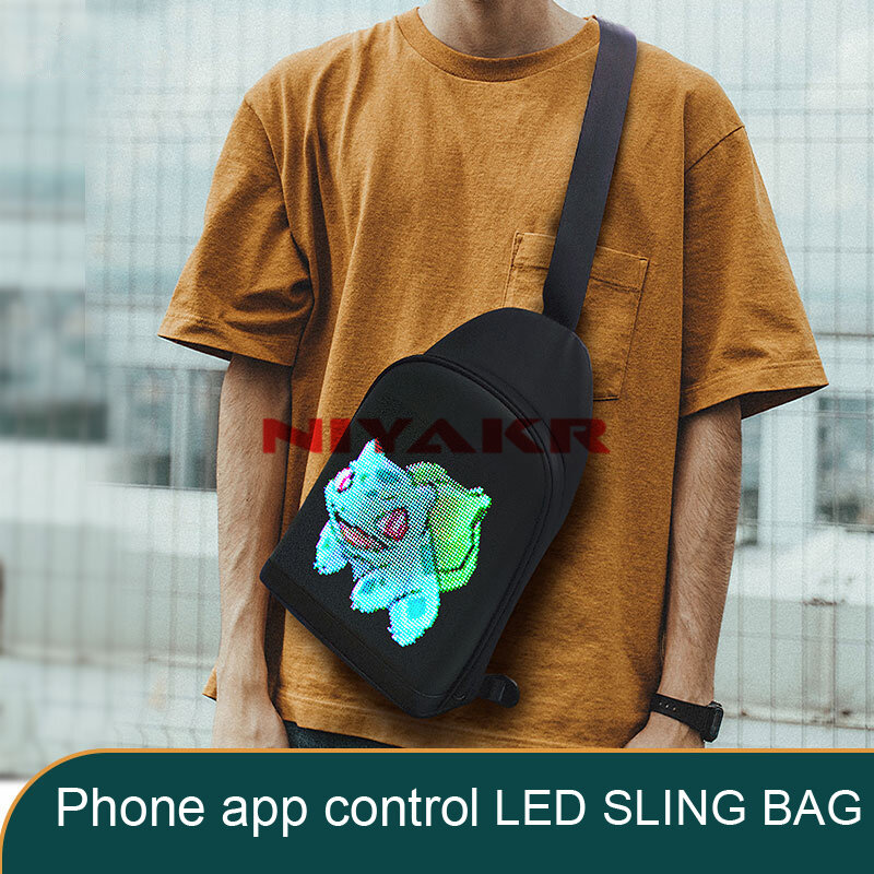 Chest Bag Fashion Unisex Waterproof Bluetooth LED bag Shoulder Sling Bags Popular Custom Logo