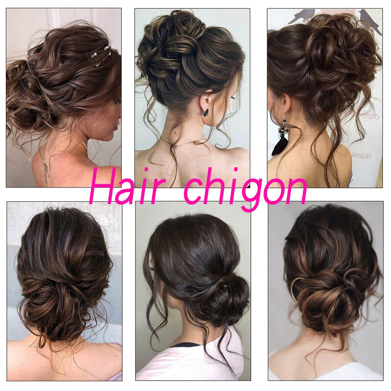 MSTN Synthetische Haarknoten Chignon Chaotisch Lockige Haar Perücken Gefälschte Haar Stück Für Frauen Haarnadeln Schwarz Braun Haar Extensions Haarteile