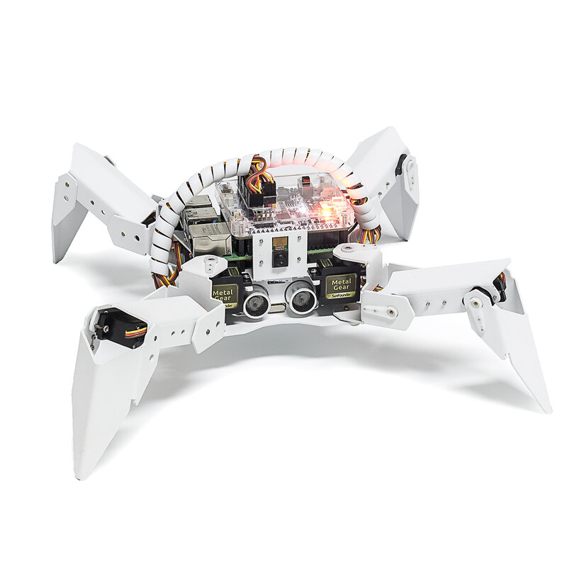 SunFounder PiCrawler AI Robot Kit Cho Raspberry Pi, Tự Làm Bionic Robot Cho Bé Và Người Lớn, điều Khiển Từ Xa Bằng Máy Tính Điện Thoại Máy Tính Bảng