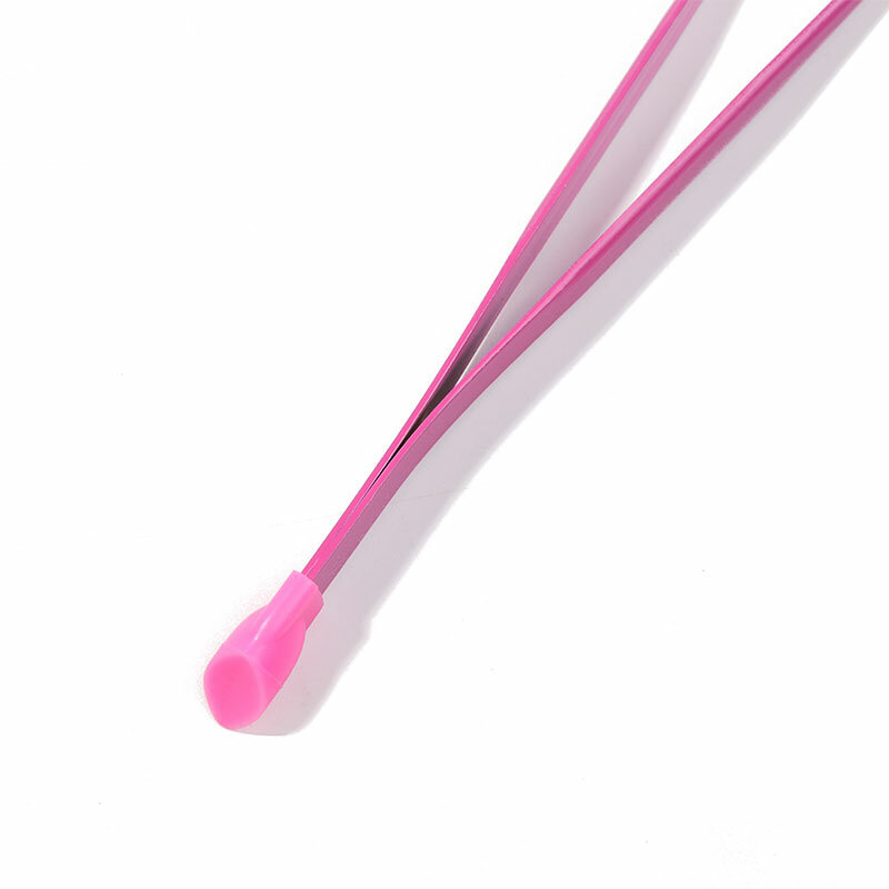 1pc Nail Art Acrylic Gel Pick Tool Pink Eyelash Pliers Anti-static DIY Hand Tweezer Tweezer For nail art Sticker tweezers