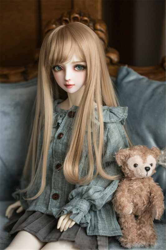 BJD SD wig Suitable for 1/3 1/4 1/6 doll wig high temperature silk Long hair bjd accessories