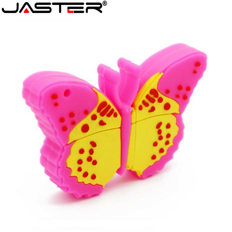 JASTER  The new Butterfly USB flash drive USB 2.0 Pen Drive minions Memory stick pendrive 4GB 8GB 16GB 32GB 64GB gift