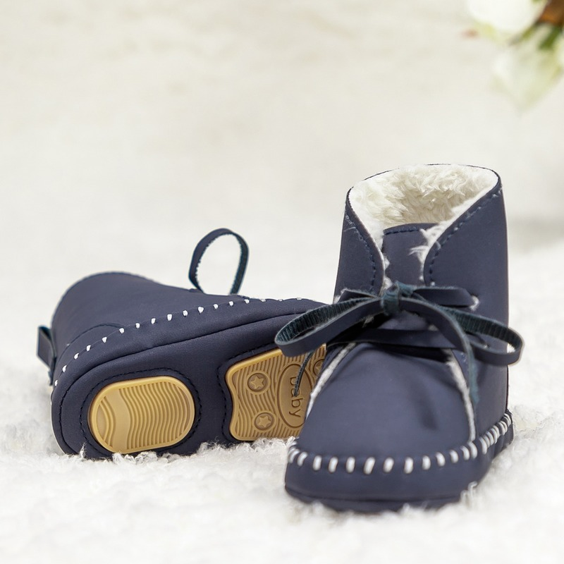 Anti-derrapante borracha macia Sole First Walkers Shoes, Baby Booties, Menino infantil e menina sapatos, Multicolor berço sapatos, Botas de neve de inverno, Novo