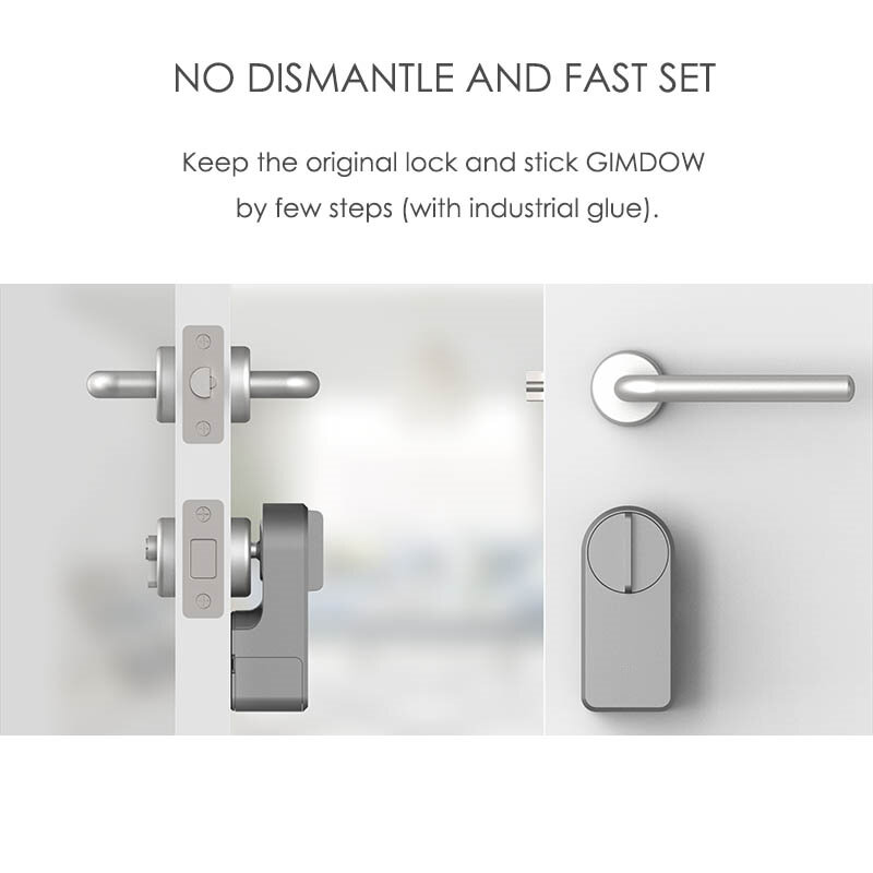 GIMDOW-cerradura de puerta inteligente compatible con Bluetooth, llave inteligente/contraseña/Aplicación de desbloqueo con Tuya smart o smart life APP, cerradura electrónica