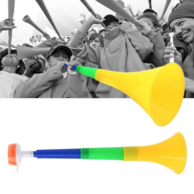 สนามฟุตบอล Cheer พัดลม Horns ลูกฟุตบอล Vuvuzela เชียร์ลีดเดอร์เด็กทรัมเป็ต R66E