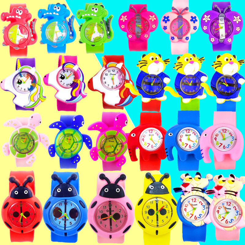 2021 por atacado relógio do bebê 3d dos desenhos animados crianças relógios de pulso relógio para meninos relógio de quartzo para meninas presente crianças relógios