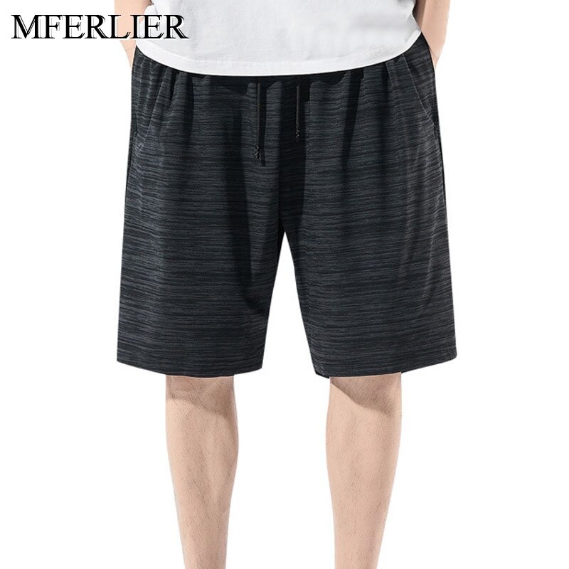Summer Men's shorts 6XL Waist 138cm 5XL Loose thin style Striped shorts