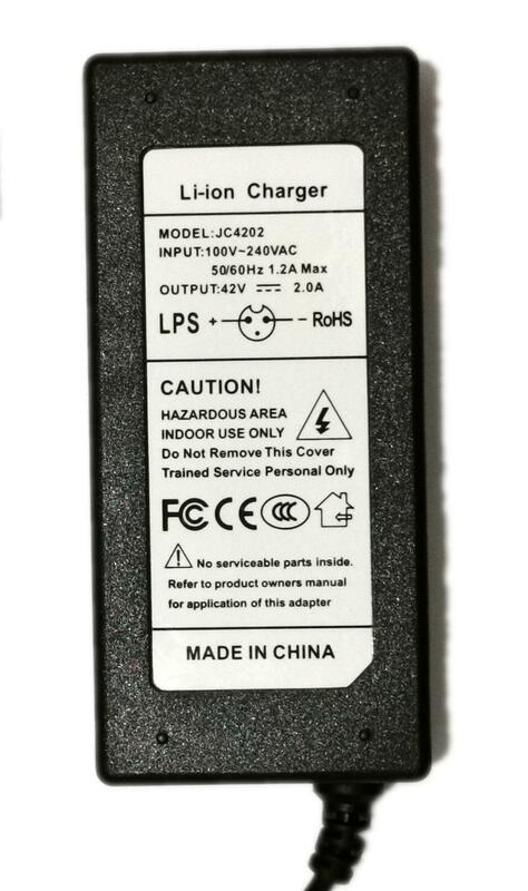 Carregador de bateria de lítio para bicicleta elétrica, Li-ion, Li-poli, 10 séries, 36V, 2A, entrada 100-240 V saída, 42V