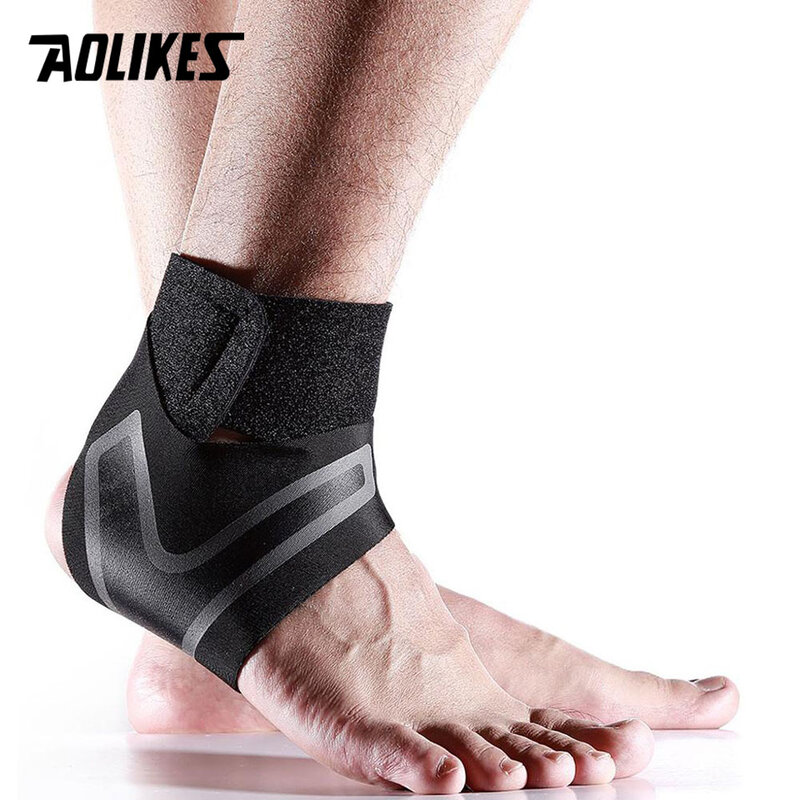 Aolikes足首サポートブレース、弾力性のない調整保護足包帯、捻挫防止スポーツフィットネスガードバンド