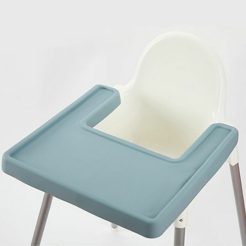 Napperon en silicone lavable de qualité alimentaire, pour alimentation de bébé, chaise haute