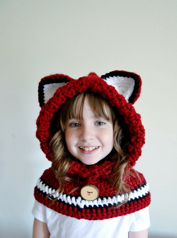 Boy Girl Warm Knit Scarf Caps Funny Cute Fox Handmade Children winter Beanie Hat Cartoon Animal cappelli lavorati a maglia regalo ragazza