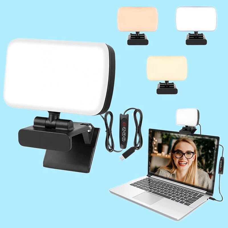 Il più popolare kit di illuminazione per riempimento fotografico Kit di illuminazione per videoconferenza a LED luce di riempimento per Notebook luce di riempimento a LED USB angolo regolabile