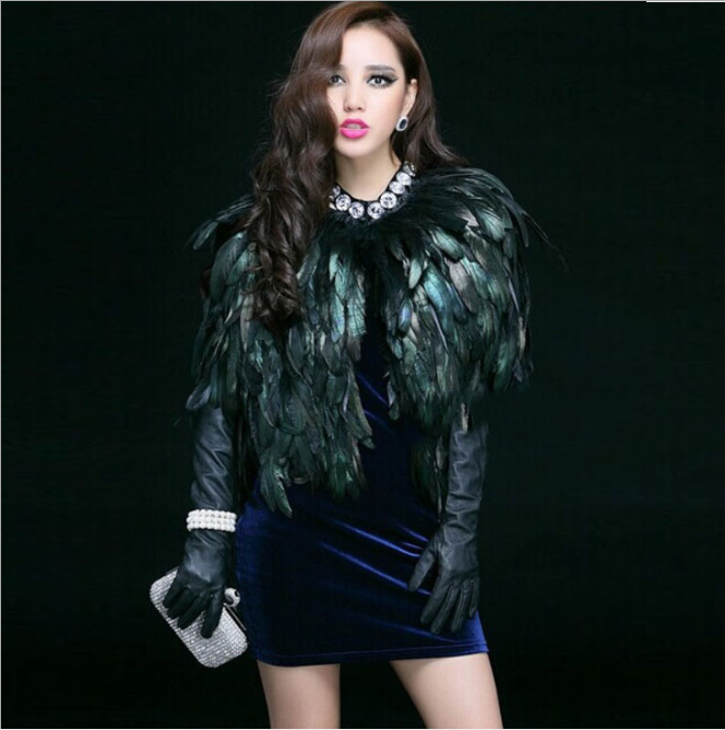 Autumn and winter 2021 New Short European and American Women's Vest Feather Vest Slim Sleeveless Camisole Girl
