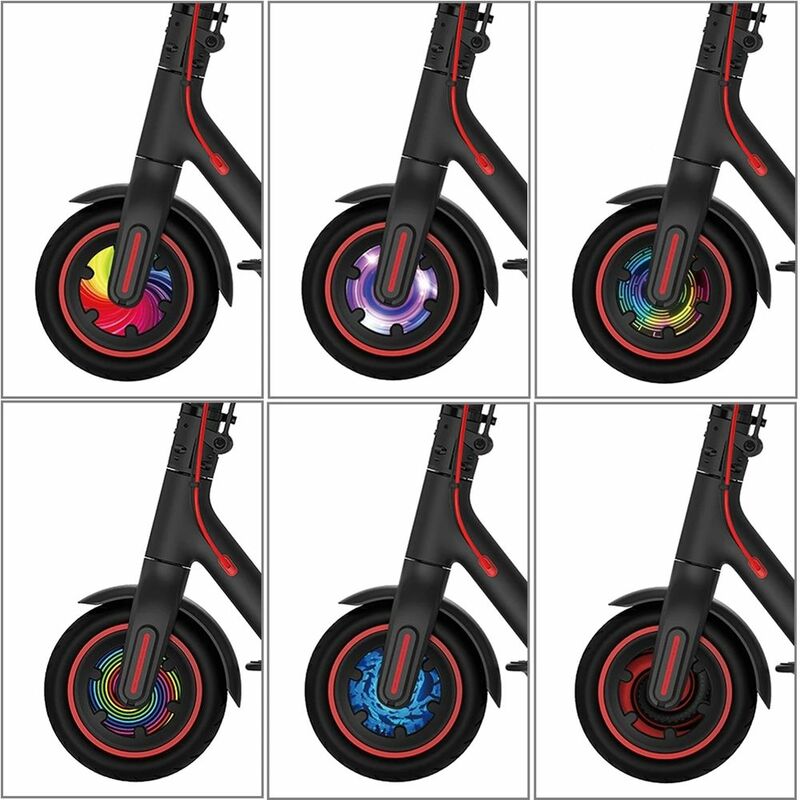 2Pcs/Set 12 Colors PVC for Xiaomi M365/1s/pro2 Motor Protective Cover Shell Kick Scooter Accessories Front Wheel Sticker