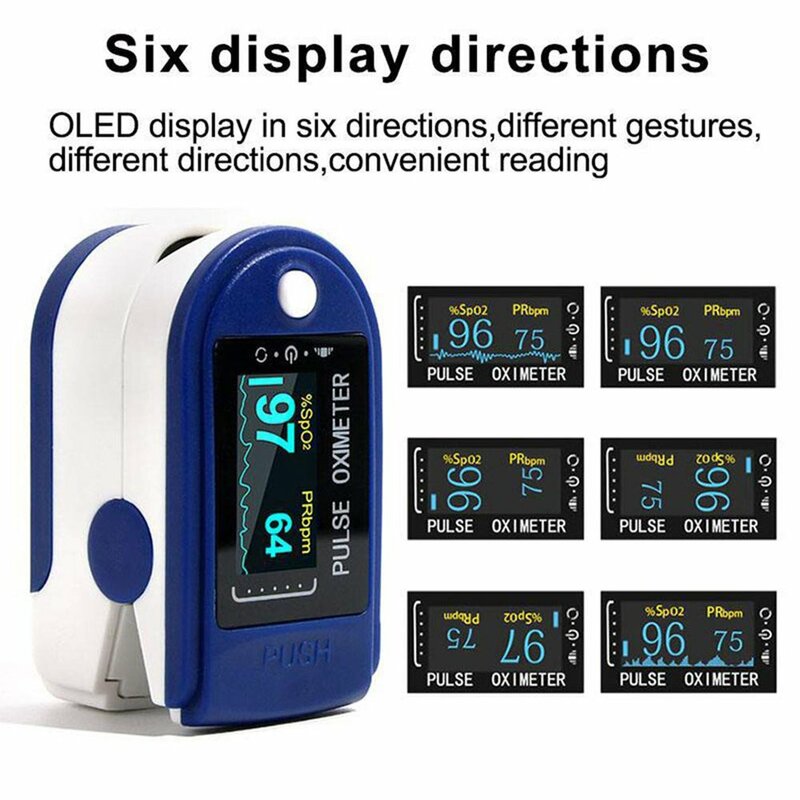 Oxímetro Digital para dedo, medidor de saturación de oxígeno en sangre, Monitor de ritmo cardíaco SPO2 PR, cuidado de la salud