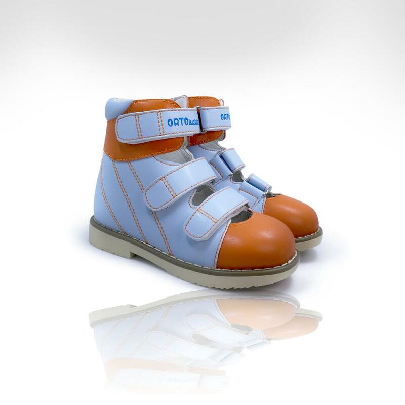 Sandalias ortopédicas para niños y niñas, zapatos con punta cerrada, plantilla de soporte para el arco, calzado de cuero correctivo para pies planos