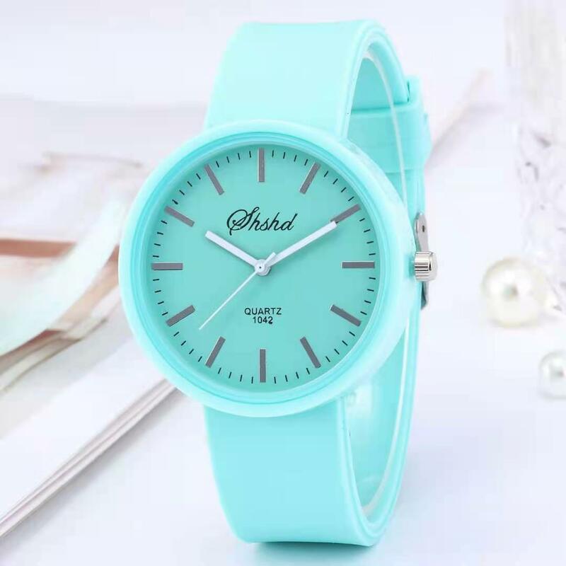 WOKAI 여성용 크리스탈 실리콘 시계, 심플 실리콘 브랜드, 캐주얼 쿼츠 시계, Relogio Feminino 손목 시계, 인기 판매, 2021 신제품