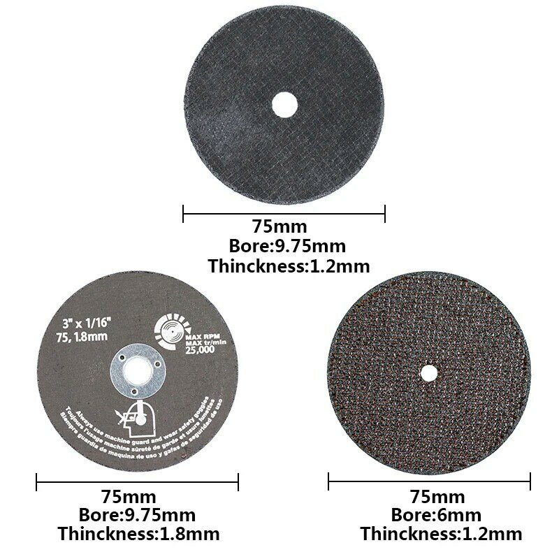 Disques de coupe de 75mm, lame de scie circulaire pour métal, disque de coupe en Fiber, outils abrasifs