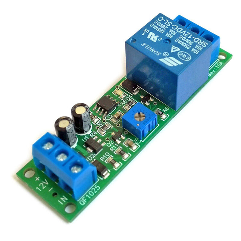 Taidacent – Module de commande de relais unidirectionnel, Monostable de Type SPDT 10S 60S 600S, interrupteur de retard de déclenchement externe 12 24V