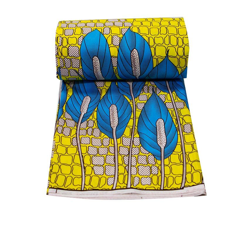 Tessuto di stampa africano di alta qualità 100% poliestere colorato cucito Tissu artigianale materiale tessile fai da te 6 metri per la festa del vestito Casual