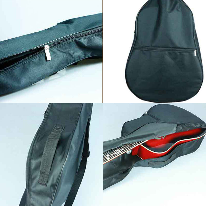 28/40/41 inch Scione Waterproof Thickened Oxford Fabric Guitar Shoulder Bag for Boys Girls Black Acoustic Bags Soft Cover K158