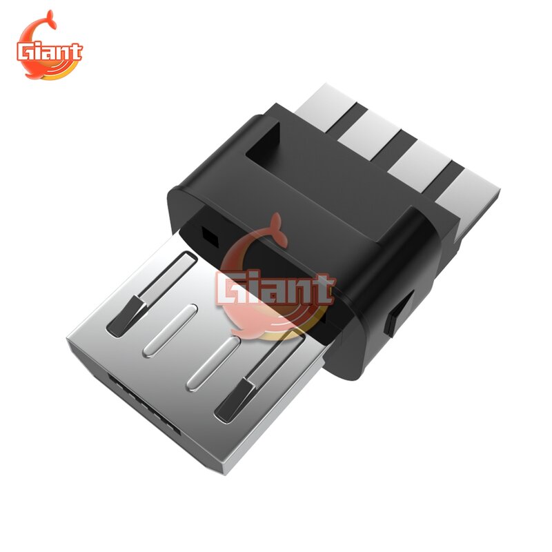 Micro Usb Type B Male Plug Connector Micro-Usb Reparatie Vervanging Adapter Voor Diy 4 Pin Diy Datum Kabel otg Lijn Male Converter