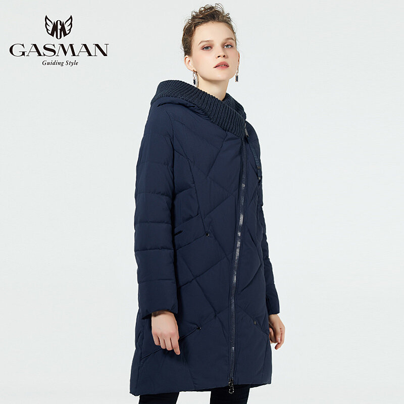 GASMAN – Collection d'hiver 2022 de marque à la mode pour femmes, doudoune Bio à capuche pour femmes, Parkas manteaux grande taille 5XL 6XL 1702