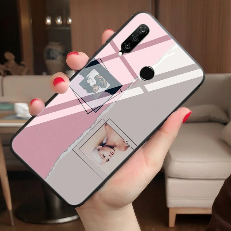 Ariana Grande Tempered Glass Soft Case for Huawei Honor 8x 9 Mate 20 P10 P20 P30 Lite Pro P Smart Cover