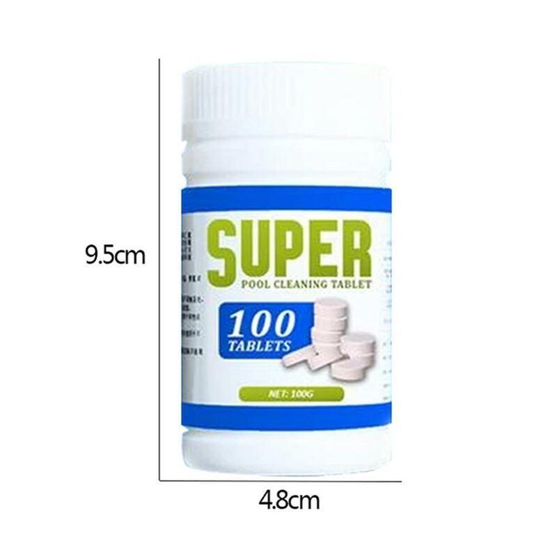 100Pcs/box Pool Cleaning Effervescent Chlorine Tablets Cage Disinfectant Swimming Pool Clarifier