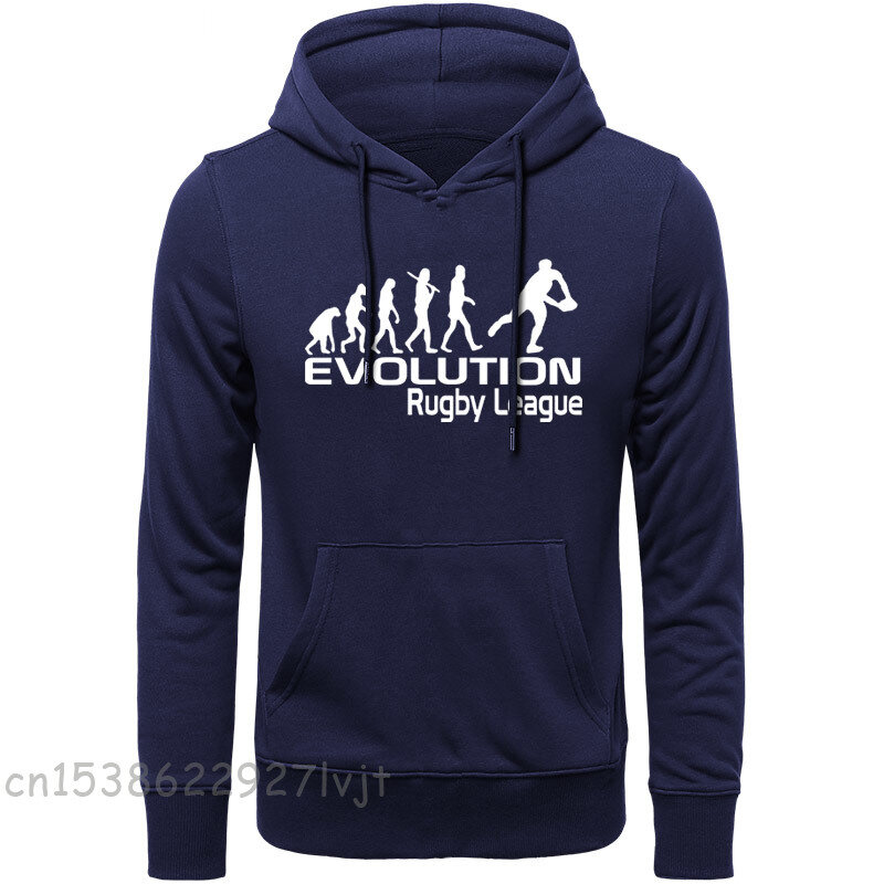 Hoodies Sweatshirts Evolution Of Rugby League Sport Mens Hooded Pullover