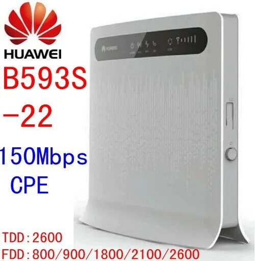 Huawei-wifi 3g/4g/lte cpeワイヤレスルーター,モバイルドングル,B593s-22 150mbps,ロック解除,rj45,b593