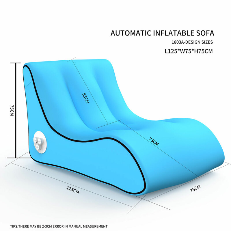Inflatable Lounger Portable Rechargeable Nylon Automatic  Air Bed  Outdoor Beanbag  Lakeside Beach  Chairs