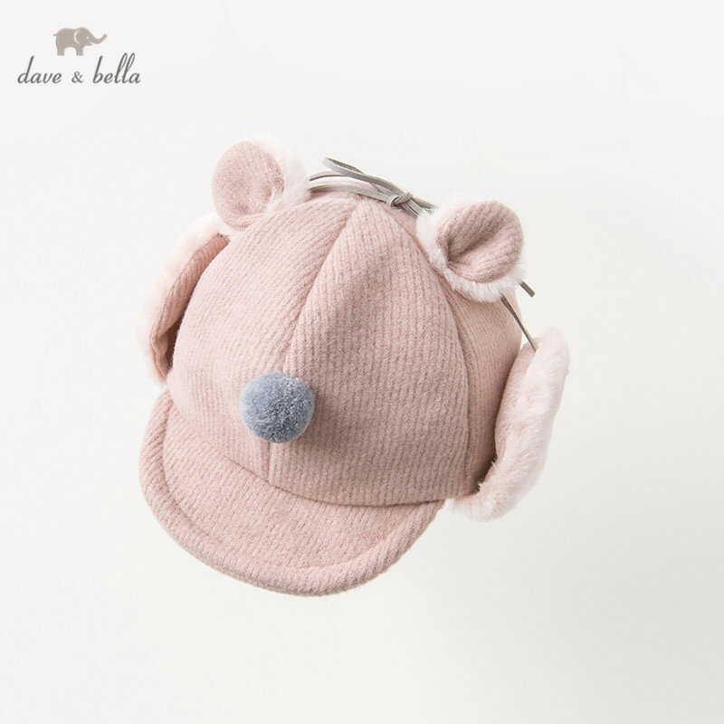 DB11825 dave bella zima dziewczynka kapelusz czapka dzieci różowy butik