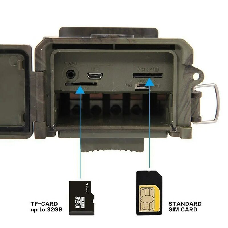 Беспроводная охотничья камера, 16 МП, 1080P, 2G MMS SMTP SMS, s HC300M