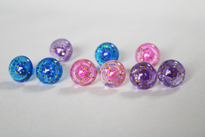 1000pcs 14mm glitter round eyes pink blue purple color safety toy eyes with washer  for plush doll color option