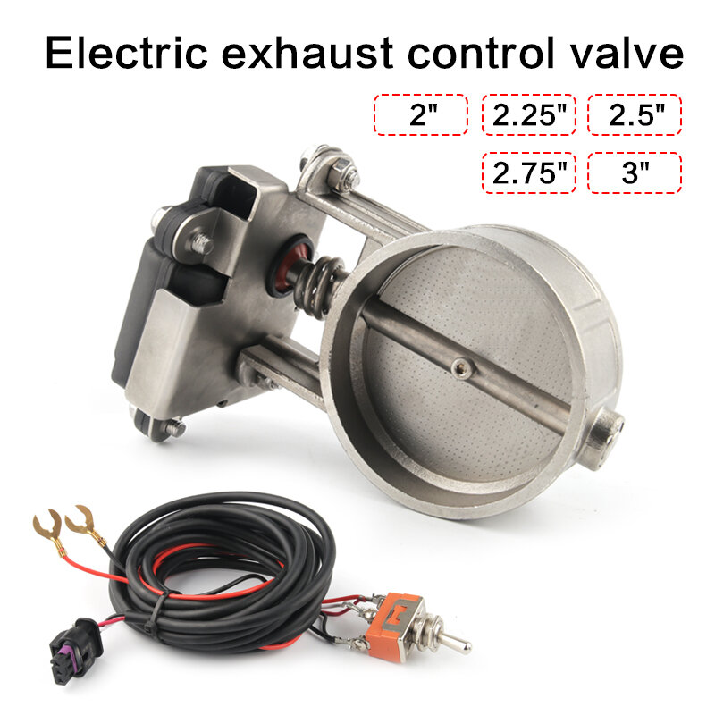 Electric Exhaust Control Valve2"/2.25"/2.5"/2.75"/3" Exhaust Control Valve - Low Pressure For Exhaust Catback Downpipe