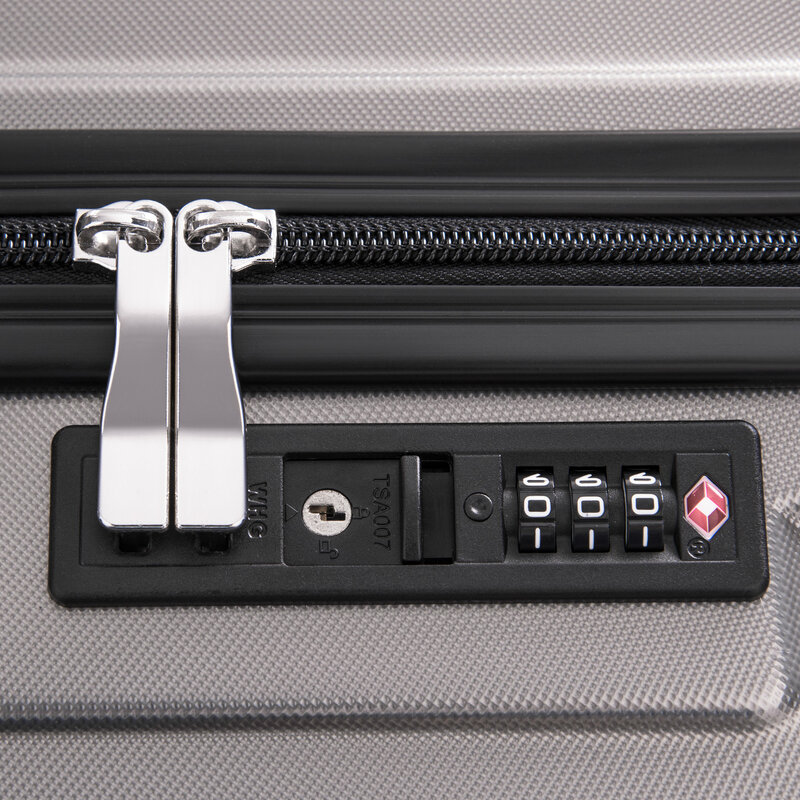 Вертушка багажа со встроенными TSA и защитными углами, P.E.T светильник вес переноски 20 "24" 28 "чемоданы (28 дюймов, серый)